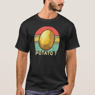 Retro Vintage Potato Joke Vegan Vegetable Potatoe T-Shirt
