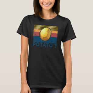 Retro Vintage Potato Joke Vegan Vegetable Potatoe T-Shirt