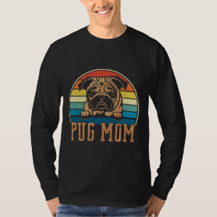 Retro Vintage Pug Mama Mum Classic T-Shirt 223