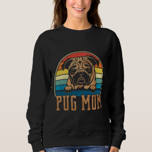 Retro Vintage Pug Mama Mum Classic T-Shirt 223 Sweatshirt
