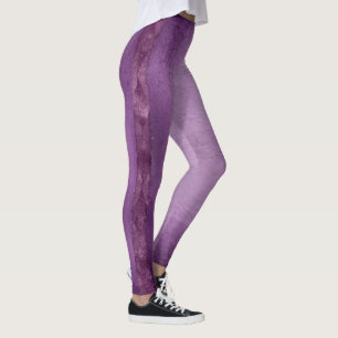 Retro Vintage Purple Womens Leggings, lavender Leggings