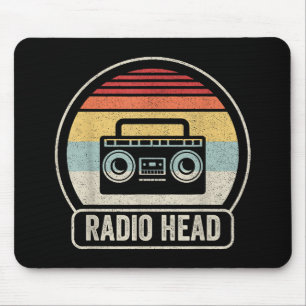 Retro Vintage Radio Head Mouse Mat
