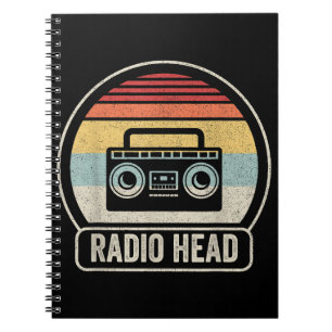 Retro Vintage Radio Head Notebook