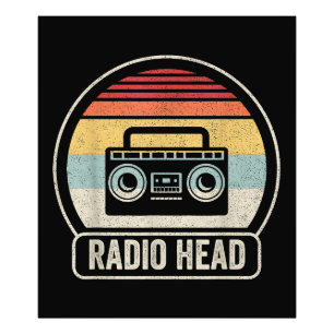 Retro Vintage Radio Head Photo Print