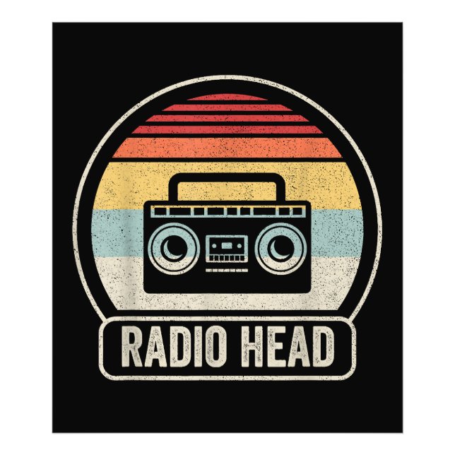 Retro Vintage Radio Head Photo Print (Front)