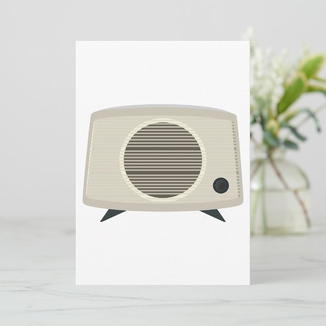 Retro Vintage Radio Mid-Century Modern Audio  Invitation (Creator Uploaded)