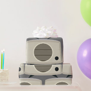 Retro Vintage Radio Mid-Century Modern Audio  Wrapping Paper