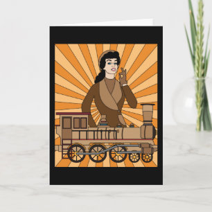 Retro Vintage Railroad Card