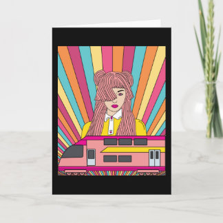 Retro Vintage Railroad Card