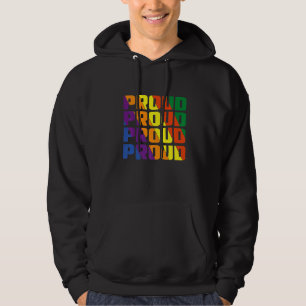 Retro Vintage Rainbow Gay Proud Dad Lgbt Pride Awa Hoodie