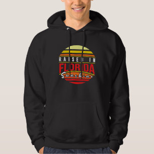 Retro Vintage Raised In Florida Sunshine Graphic Hoodie