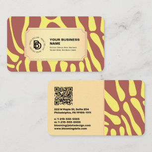 Retro Vintage Rays Abstract Trendy Name Business Card