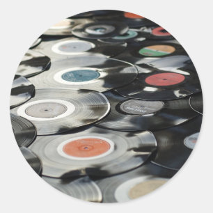 Retro Vintage Records Albums Sticker