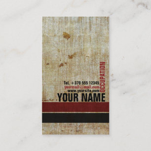 Retro Vintage Red Black Patterned Stylish Card