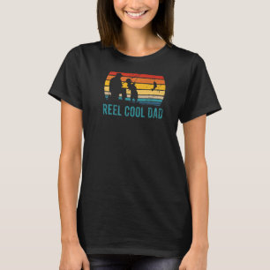 Retro Vintage Reel Cool Dad Fishing Daddy Papa Fat T-Shirt
