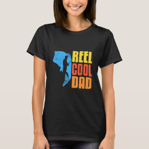Retro Vintage Reel Cool Dad Fishing Present T-Shirt