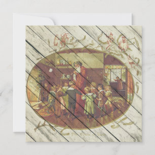 Retro   Vintage Religious Christmas Holiday Card