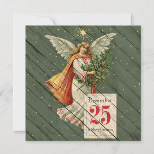Retro   Vintage Religious Christmas Holiday Card