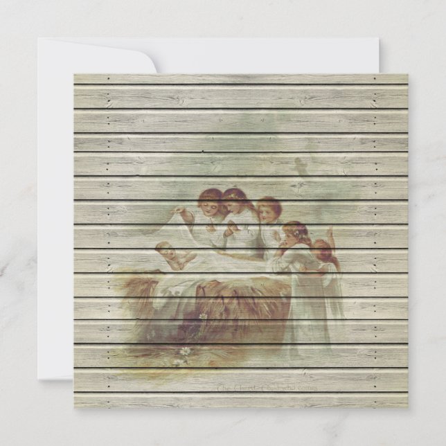 Retro | Vintage Religious Christmas Holiday Card (Front)