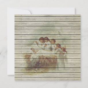 Retro   Vintage Religious Christmas Holiday Card