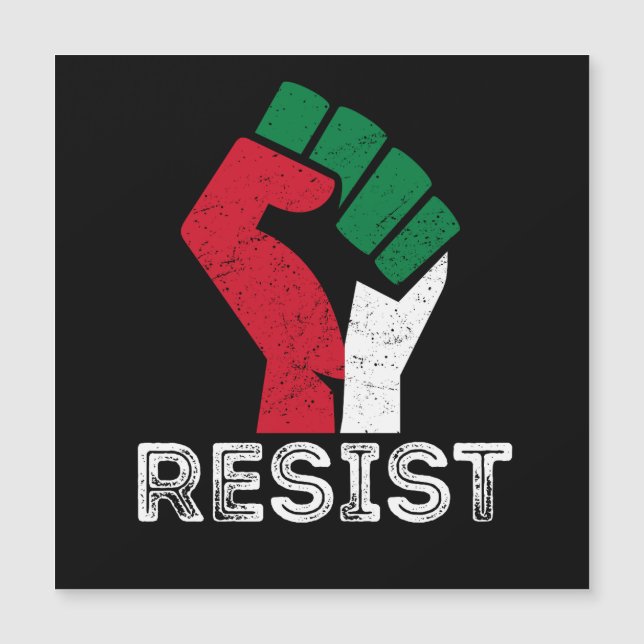 Retro Vintage Resist Palestine fist flag Freedom  (Front)