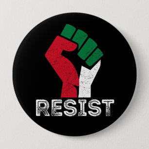 Retro Vintage Resist Palestine fist flag Freedom  10 Cm Round Badge
