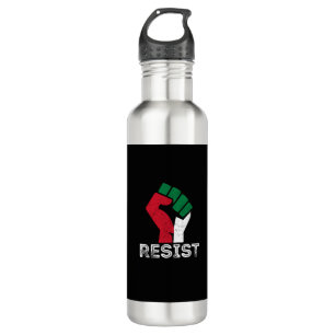 Retro Vintage Resist Palestine fist flag Freedom  710 Ml Water Bottle