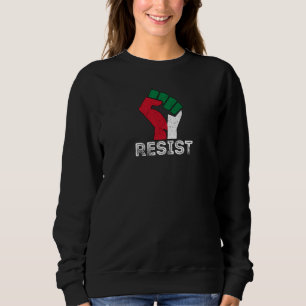 Retro Vintage Resist Palestine fist flag Freedom Sweatshirt