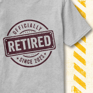 Retro Vintage Retirement Officially Retired 2023 T-Shirt