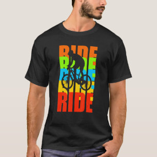 Retro Vintage Ride Bicycle Biking Cycling Cycle Gr T-Shirt