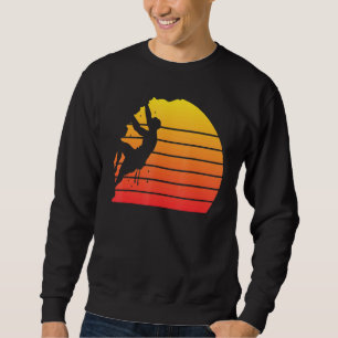 Retro Vintage Rock Climber Rock Climbing Workout Sweatshirt