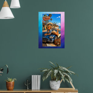 Retro Vintage Rockachibi Crystal Dawn Poster