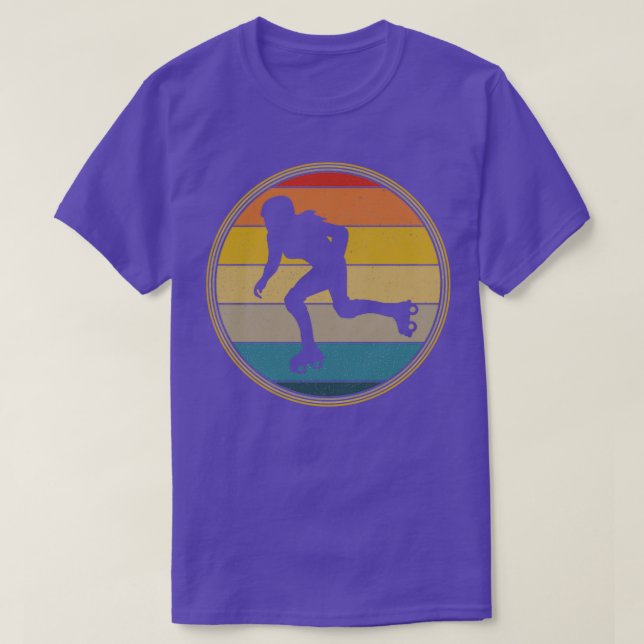 Retro Vintage Roller Derby Roller Skating T-Shirt (Design Front)