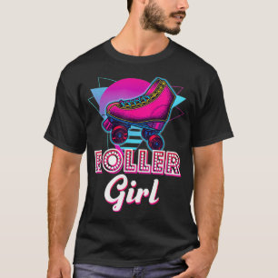 Retro Vintage Roller Girl Roller Skating Lovers Fa T-Shirt