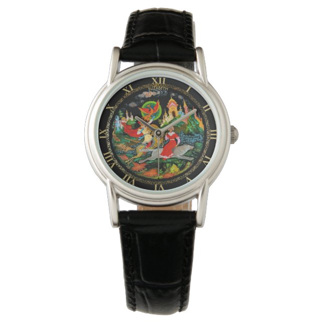 Retro Vintage Russian Fairy Tale Fantasy Colourful Watch (Front)
