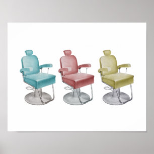 Retro Vintage Salon Decor Stylist Chair Print