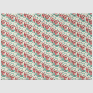 Retro Vintage Santa Christmas Tissue Paper