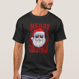 Retro Vintage Santa Claus Merry Christmas Holiday T-Shirt