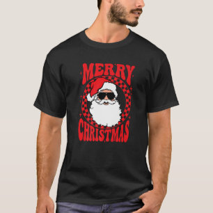 Retro Vintage Santa Claus Merry Christmas Holiday T-Shirt