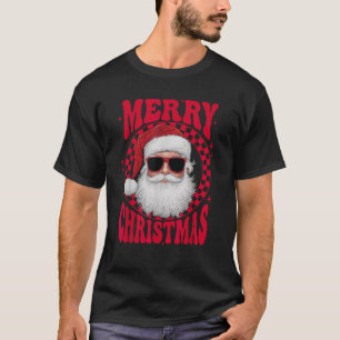 Retro Vintage Santa Claus Merry Christmas Holiday T-Shirt