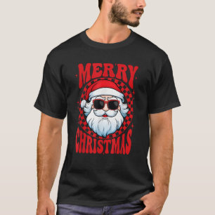 Retro Vintage Santa Claus Merry Christmas Holiday T-Shirt