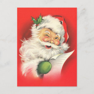 Retro Vintage Santa Claus Postcard