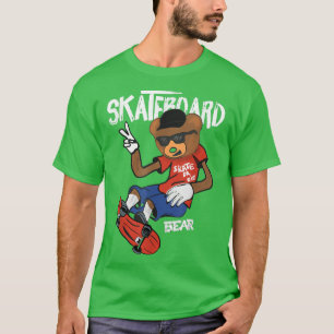 Retro Vintage Santa Cruz Bear Skateboarding Street T-Shirt