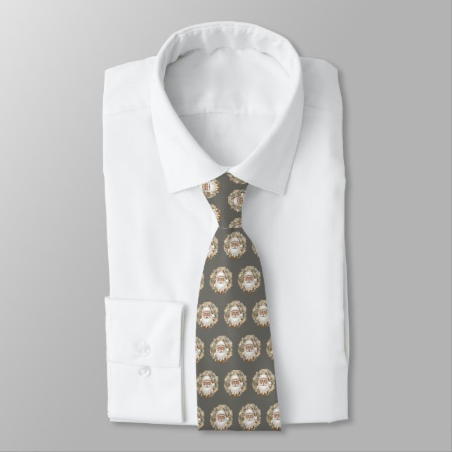 Retro Vintage Santa Neck Tie (Tied)