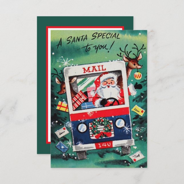 retro vintage Santa special sentiment Christmas (Front/Back)