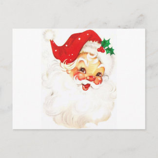 Retro Vintage Santa Xmas Christmas Postcard