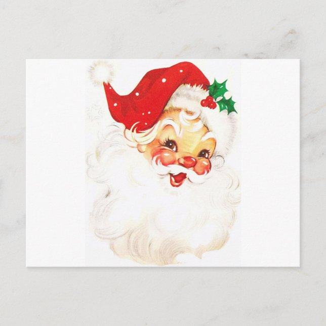 Retro Vintage Santa Xmas Christmas Postcard (Front)