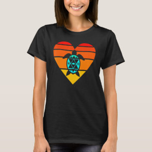 Retro Vintage Save A Turtle Animal Tortoise Sunset T-Shirt