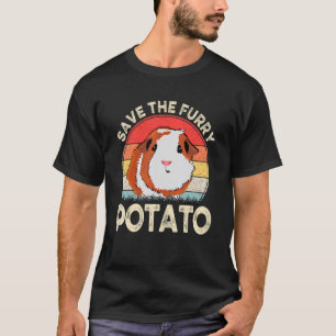 Retro Vintage Save The Furry Potato  Guinea Pig T-Shirt