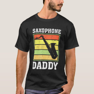 Retro Vintage Saxophone Music Graphic Saxophone Da T-Shirt